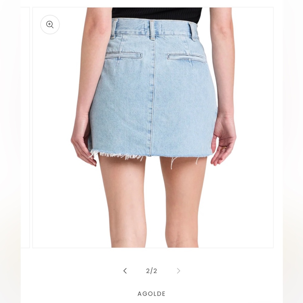 NWT Agolde Becker Light Blue Distressed Mini Skirt
Size 27 - Picture 2 of 5